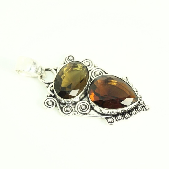 Sterling Silver .925 Smokey Topaz Pendant - Picture 2 of 5